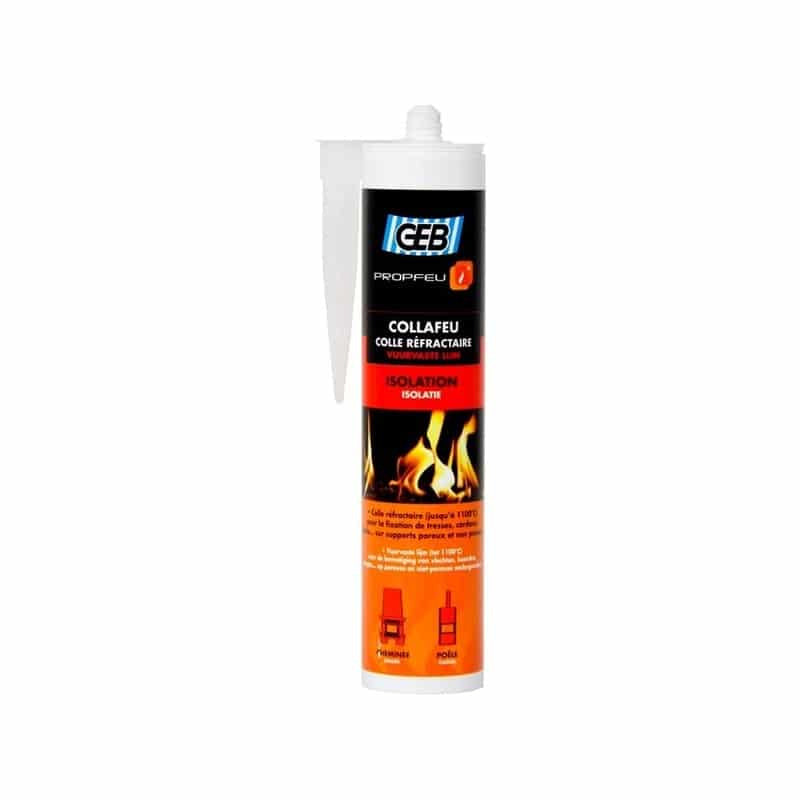 Colle réfractaire GEB COLLAFEU 310 ml résistante jusqu’à 1100°C
