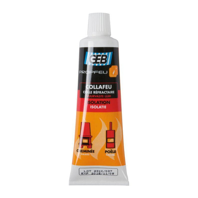 Colle réfractaire GEB COLLAFEU 50ml résistante jusqu’à 1100°C