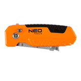 Couteau à lame trapézoïdale avec grattoir - NEO TOOLS - 63-708