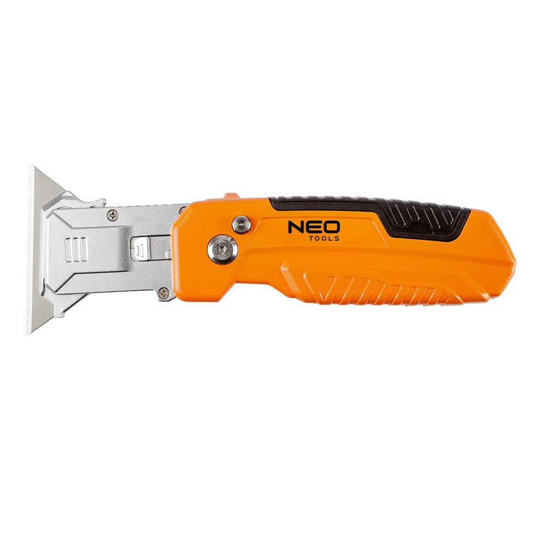 Couteau à lame trapézoïdale avec grattoir - NEO TOOLS - 63-708