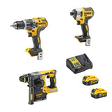 Pack 3 outils DEWALT DCKRT05 Perceuse + visseuse à choc + perforateur SDS-plus + 2 batteries + chargeur