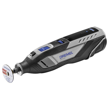 Dremel 8250 Outil Rotatif Multifonction Sans-fil 12V, 65 acc, 5 adaptations, 1 batterie 2Ah, de 5.000 à 30.000 tr/min pour Dévouper, Poncer, Percer, Nettoyer, Meuler, Graver