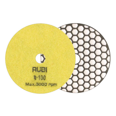 Disque diamant polissage et poncage a sec ø100 mm gr. 1500 - RUBI - 62975