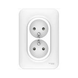 Double prise de courant 2P+T OVALIS SCHNEIDER S262089 avec terre 250V