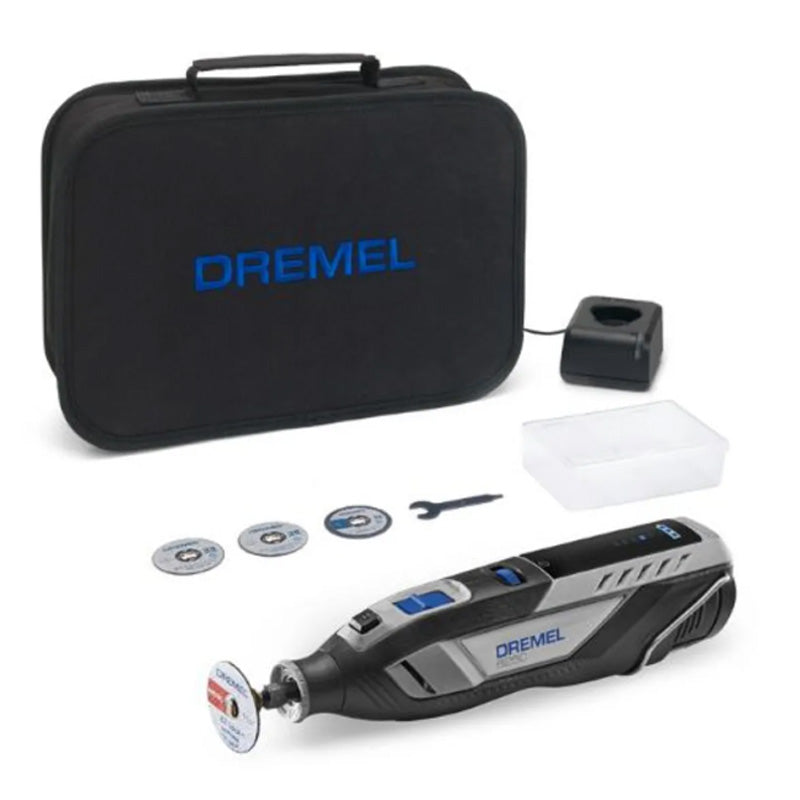 Dremel 8250 Outil Rotatif Multifonction Sans-fil 12V, 5 accessoires, 1 batterie 2Ah, de 5.000 à 30.000 tr/min pour Découper, Poncer, Percer, Nettoyer, Meuler, Graver