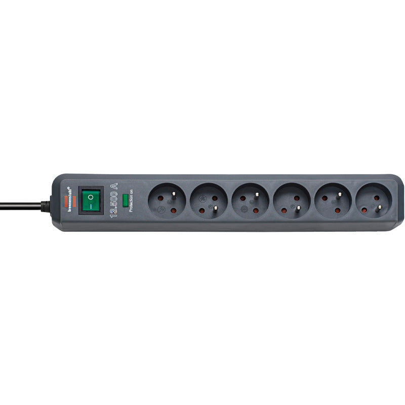 Eco-line - socle 6 prises anthracite 1,4m h05vv-f3g1,5 - parasurt. 13500a - BRENNENSTUHL - 1159291136