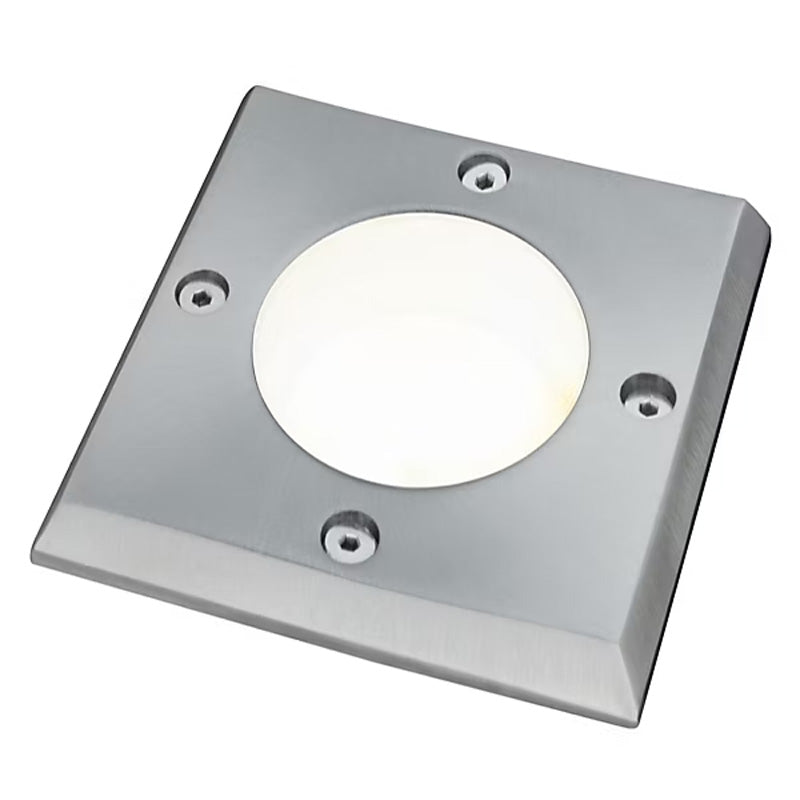 Encastré de sol carré Extérieur - Paulmann - 93993 - 230V - 108x108mm - 3,5W - GU10 - IP67 - Acier inoxydable