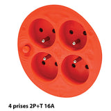 Enrouleur bricolage, 4 prises, H05VV-F3G1.5MM2, 25M , NF,CE - VELAMP - REEL-FR-25