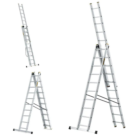Echelle 3 éléments en aluminium 5,39m - DRABEST - ECHE539