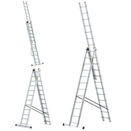 Echelle 3 éléments en aluminium 5,39m - DRABEST - ECHE809