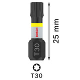 Embouts 6 pans T30 BOSCH Impact Control 25 mm - 2 pièces