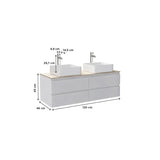 Ensemble double vasque suspendu SORRENTO