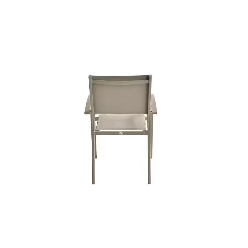 Fauteuil matelassé - Aluminium - Ivory taupe