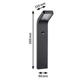 Borne lumineuse Kulma avec détecteur de mouvement Extérieur - Paulmann - 94747 - 230V -  7,5W - 1000lm - 3000K - IP44 - Bord de mer