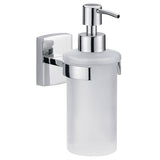 Klaam Distributeur de savon, Métal Chromé, adhésif, technologie sans Percer, 170mm x 70mm x 125mm - TESA