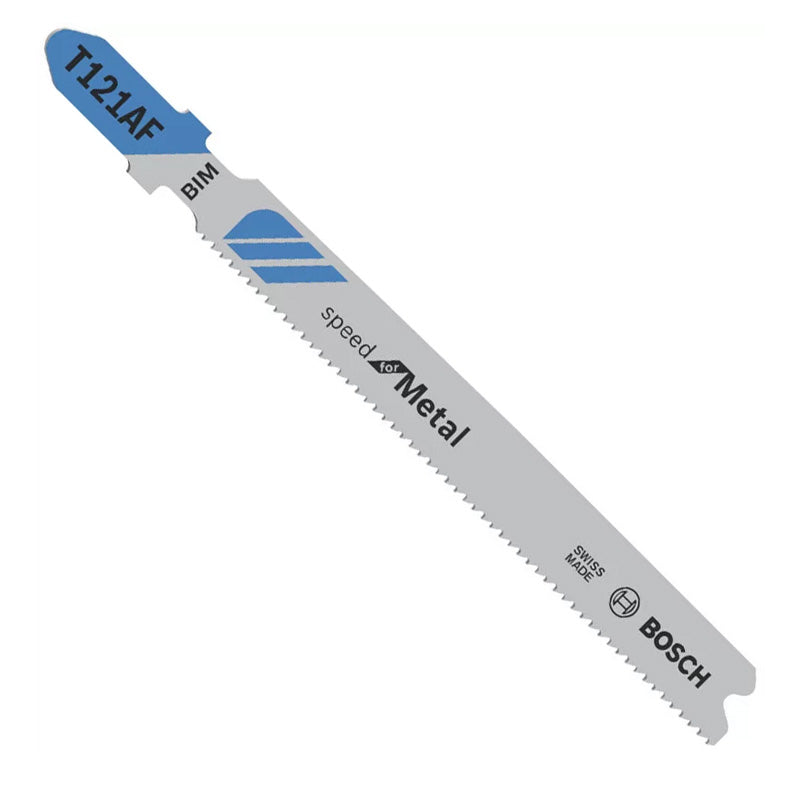 5 lames de scie-sauteuse BOSCH T 121 AF BIM Speed métal - 92 x 1.2 mm