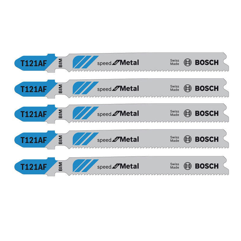 5 lames de scie-sauteuse BOSCH T 121 AF BIM Speed métal - 92 x 1.2 mm