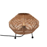 Lampe à poser Esteban en rotin - ⌀ 32 cm - marron