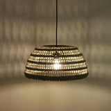 Abat-jour pour suspension Marin en herbes marines - diamètre 40 cm - marron