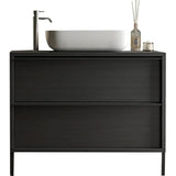 Meuble salle de bain sur pieds ARREDOBAGNO CAMPANELLI 2 tiroirs + vasque à poser 92cm