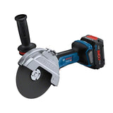 Meuleuse 180mm 18V Biturbo BOSCH GWS 18V-180 P solo L-Boxx + 1 disque diamant et 2 disques inox