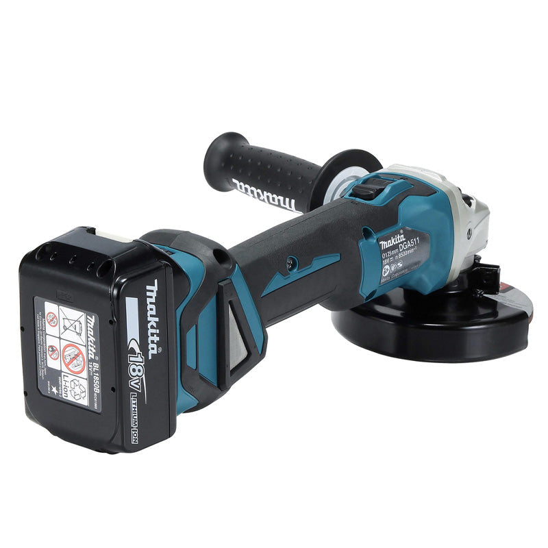 Meuleuse Ø125mm 18V Brushless MAKITA DGA511Z Frein, Vitesse variable - livré carton - Machine nue