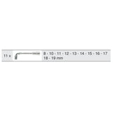 Module de clés à pipe débouchées - 6 pans, 11 pièces  - KS TOOLS - 713.2011