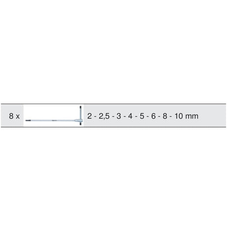 Module de clés mâles 6 pans à poignée en T, 8 pièces  - KS TOOLS - 713.5017