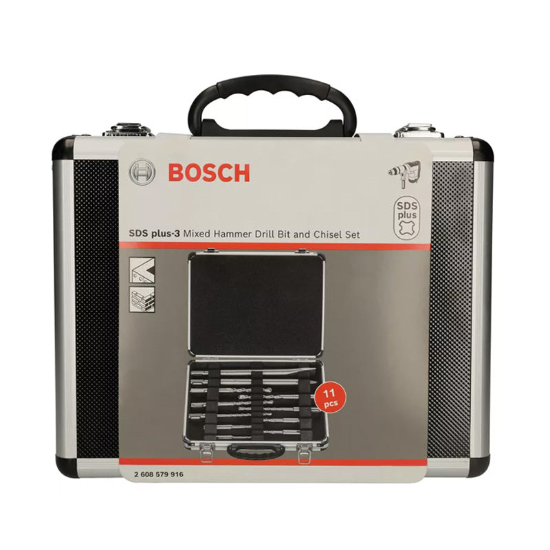 Mallette de 11 pièces BOSCH Professional 2608579916 SDS Plus-3 (burins pointus / burins plats / forets)