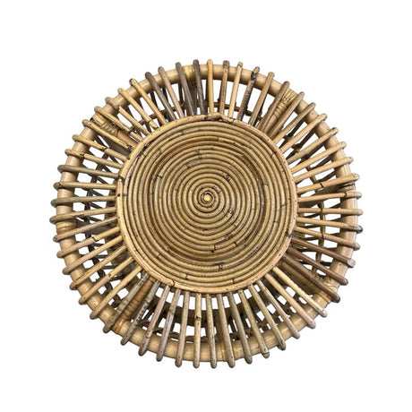 Table d'appoint Manon - 31 x ⌀ 38 cm - taille S - rotin - naturel