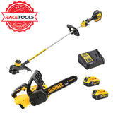 Pack 2 outils DEWALT DCKRT01GA Tronçonneuse + Taille-haie 18V + 2 batteries + chargeur