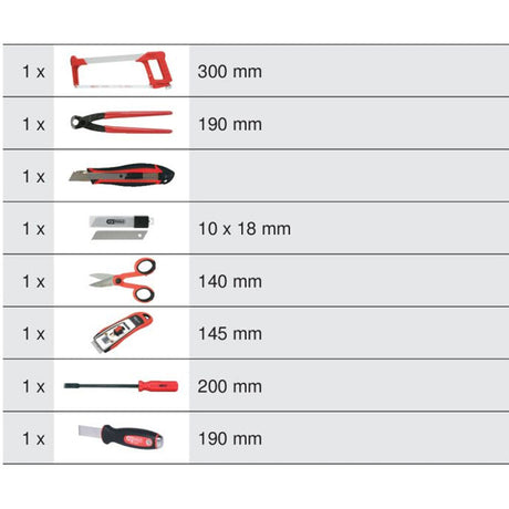Module d'outils de coupe, 8 pièces  - KS TOOLS - 712.9009