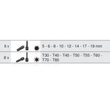 Module de douilles à chocs 1/2'', 16 pièces  - KS TOOLS - 713.1016