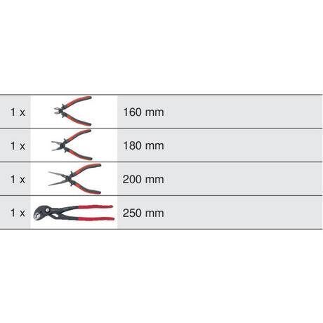 Module de pinces, 4 pièces  - KS TOOLS - 713.4014