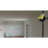 Laser 360° RYOBI RB360GLL vert portée 25 m - précision +/- 0,5 mm avec une pochette et 2 piles