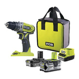 Perceuse-visseuse à percussion RYOBI R18PD2-242S 18V ONE+™ avec 1x2Ah et 1x4Ah