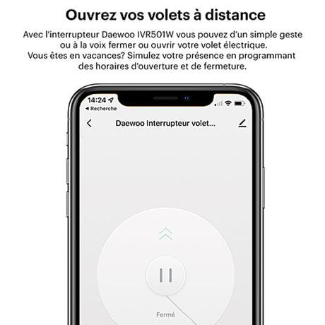 Pack de 3 interrupteurs pour volet roulant WiFi connectés encastrables