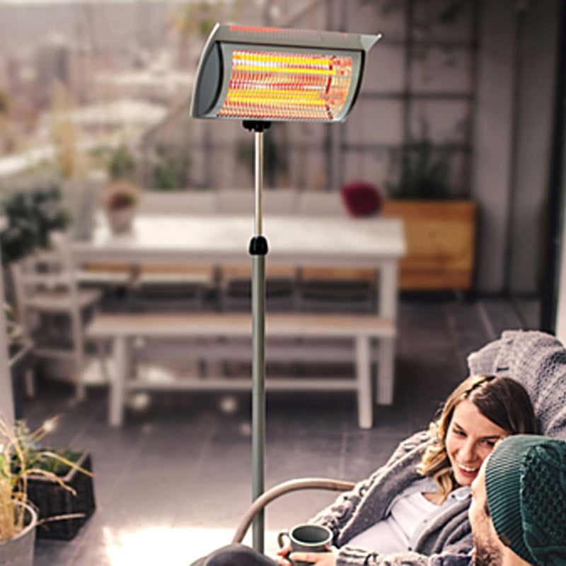 Parasol chauffant électrique Verone - Acier - Gris - 2000W