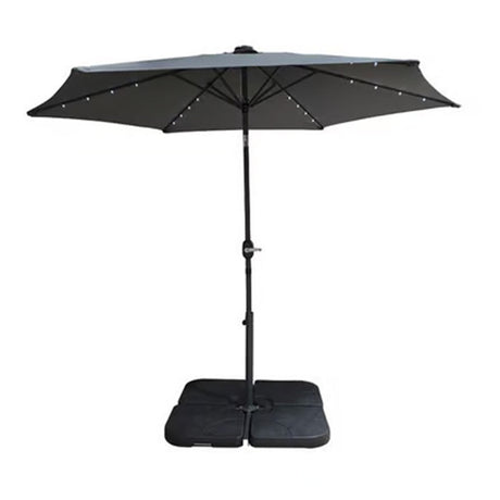 Parasol droit lumineux - 2,95m  - anthracite