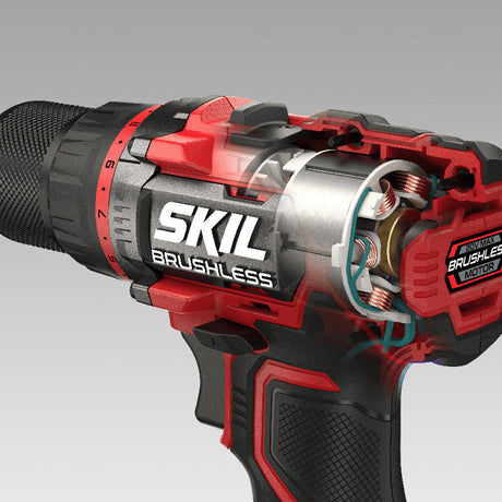 Perceuse visseuse Brushless 20V SKIL 2 x 2,Ah