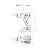 Perceuse visseuse sans fil 18V BS 18 LT BL METABO 602325890 (vendu sans batterie)