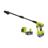 Pistolet à pression 18V - RYOBI RY18PW22A-125 - 22 bars - 182 L - buse 3-en-1 - kit de siphonnage 6 m inclus avec crépine et filtre intégrés - 1 batterie lithium+ 18V 2,5 Ah et 1 chargeur 1,5 A