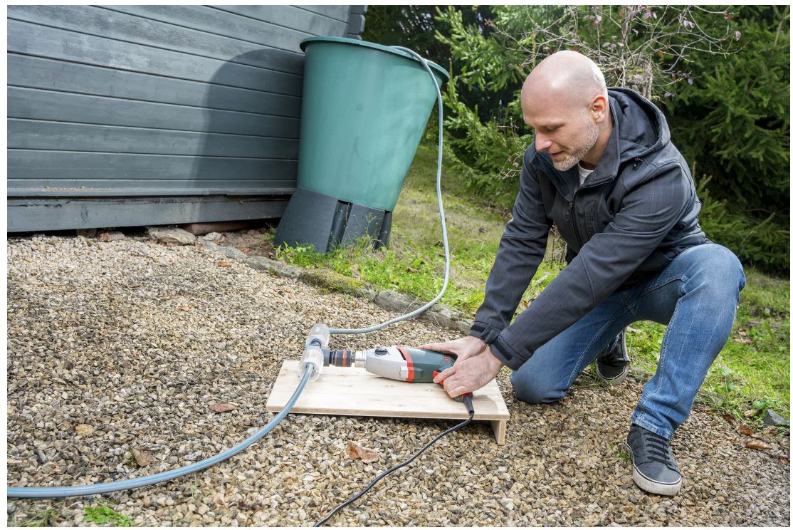 Pompe pour Perceuse PRO - WOLFCRAFT - Puissance 1300 Litres/h - Pour le pompage d'eau non potable - réf. 4541000