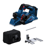 Rabot 82mm 18V BOSCH GHO 18V-26 solo L-Boxx, butée et sac à poussière