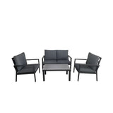 Salon de jardin bas Solena - Aluminium - 4 personnes