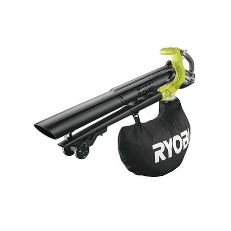 Souffleur aspiro-broyeur 18V - RYOBI OBV18 - 2-en-1 - Brushless / moteur sans charbons - vitesse max. soufflerie 201 km/h - volume d'aspiration : 6,0 m³/min - ratio de broyage : 10:1 - lames métal PowerMulching™ - sac collecteur 35 L (Machine nue)