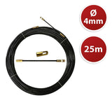 Tire fils noir en nylon Ø4mm, 25m, à tête interchangeable TECNID - VELAMP - SYN4-025