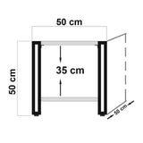 Table auxiliaire moderne bois et noir Cosmo Latus