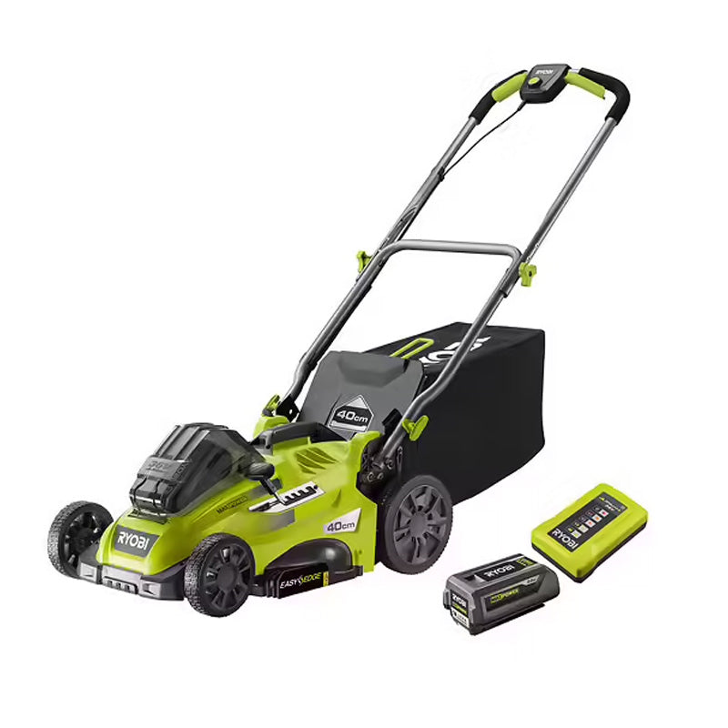 Tondeuse poussée RYOBI RLM36X41H50G 36V Ø40 cm ramassage et mulching avec 1x5Ah et chargeur 1,7A