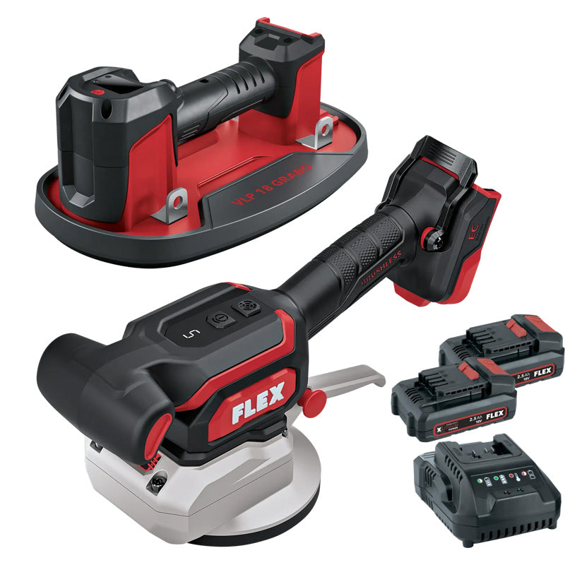 Pack FLEX ventouse Grabo VLP 18.0 C + vibrateur à carrelage TV 18-EC 18V